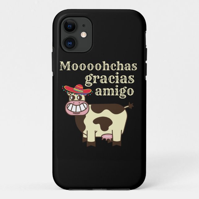 MOOOHCHAS GRACIAS AMIGO lustiges Cinco de mayo Kuh Case-Mate iPhone Hülle (Rückseite)