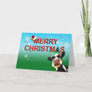 Moootiful Frohe Weihnachtskuh Feiertagskarte