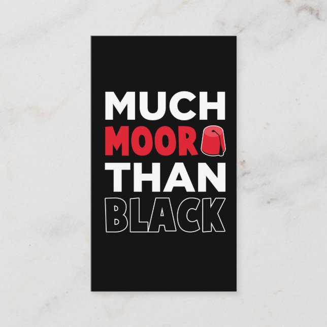 Moor American African Much Moor als Black Visitenkarte (Vorderseite)