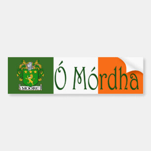 Moore Clan Irish/English Flag Autoaufkleber