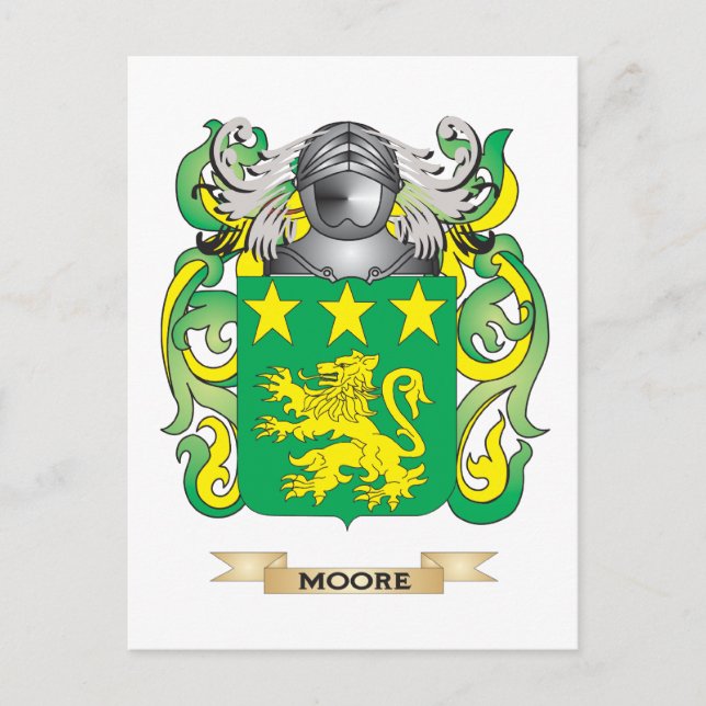 Moore Coat of Arms (Familienwappen) Postkarte (Vorderseite)