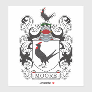 Moore Familienwappen Aufkleber