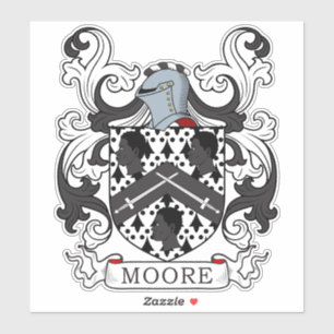 Moore Familienwappen Aufkleber