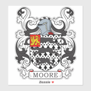Moore Familienwappen Aufkleber