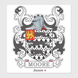 Moore Familienwappen Aufkleber