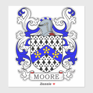 Moore Familienwappen Aufkleber