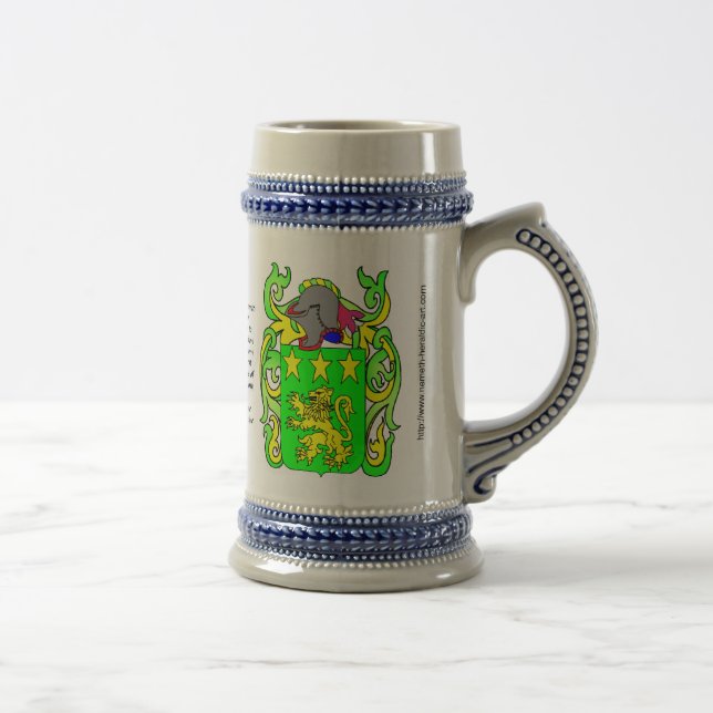 Moore-Familienwappen Stein Bierglas (Rechts)