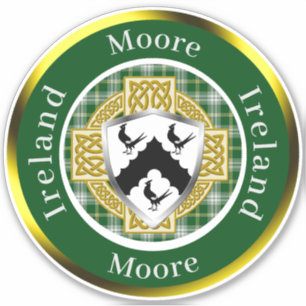 Moore Shield & Celtic Cross Personalisiert Aufkleber