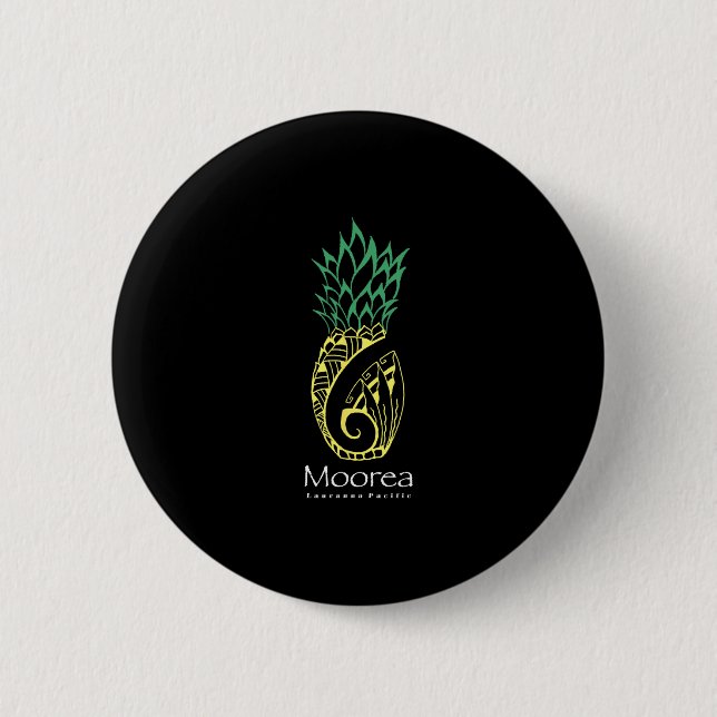 Moorea Ananas  Button (Vorderseite)