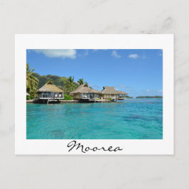 Moorea Bungalows weiße Postkarte
