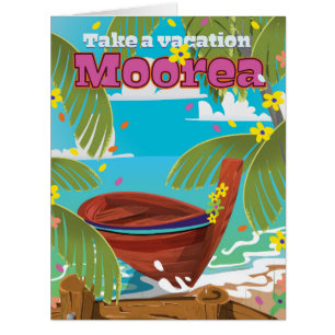 Moorea Französisch-Polynesien Reiseplakat