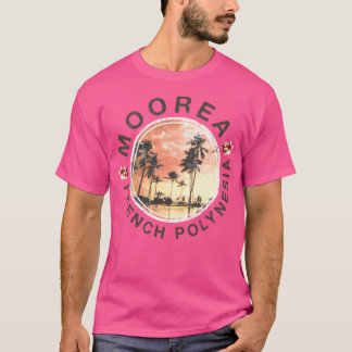 Moorea Französisch-Polynesischer Retro-Sunset Vint T-Shirt