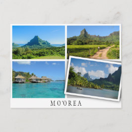 Moorea-Landschaften kollagen mit lockerem Bild Postkarte