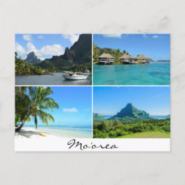 Moorea-Landschaften sammeln Text auf Postkarte