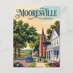 Mooresville, Alabama, USA Postkarte