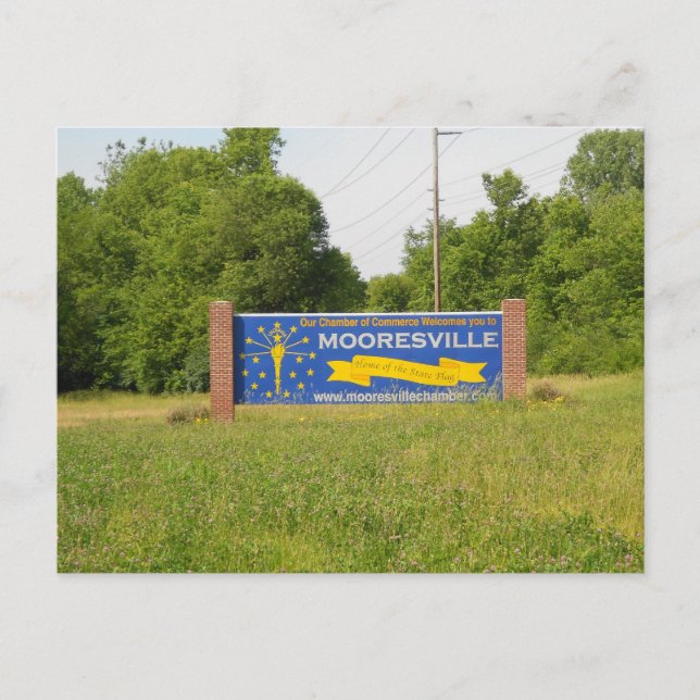 Mooresville Indiana Postkarte (Vorderseite)