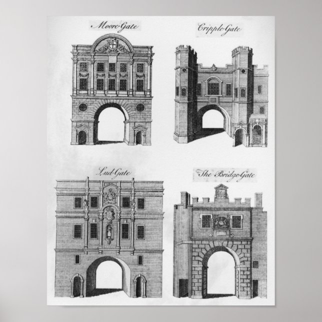 Moorgate, Cripplegate, Ludgate Bridgegate Poster (Vorne)