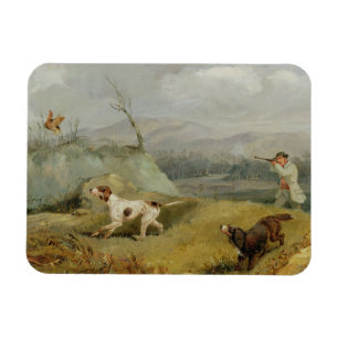 Moorhuhn-Schießen (Öl auf Leinwand) Magnet