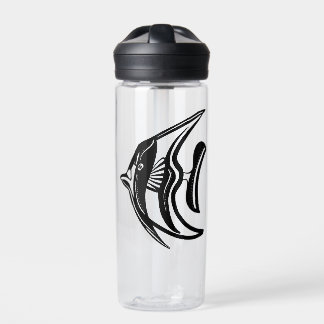 Moorish idol (kihikihi) black and white  trinkflasche