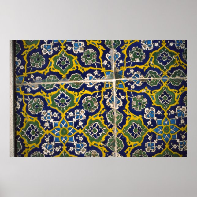 Moorish tile, The Alhambra, Granada, Spain Poster (Vorne)