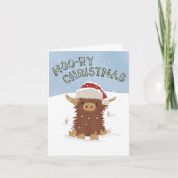 Moory Weihnachten niedliche Shaggy Highland Kuh Sa