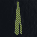 Moos Green Checkerboard Krawatte<br><div class="desc">Moos Green Checkerboard</div>