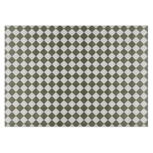 Moos Green Checkerboard-Muster Schneidebrett