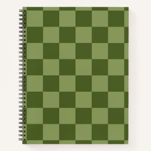 Moos Green Checkerboard Notizbuch