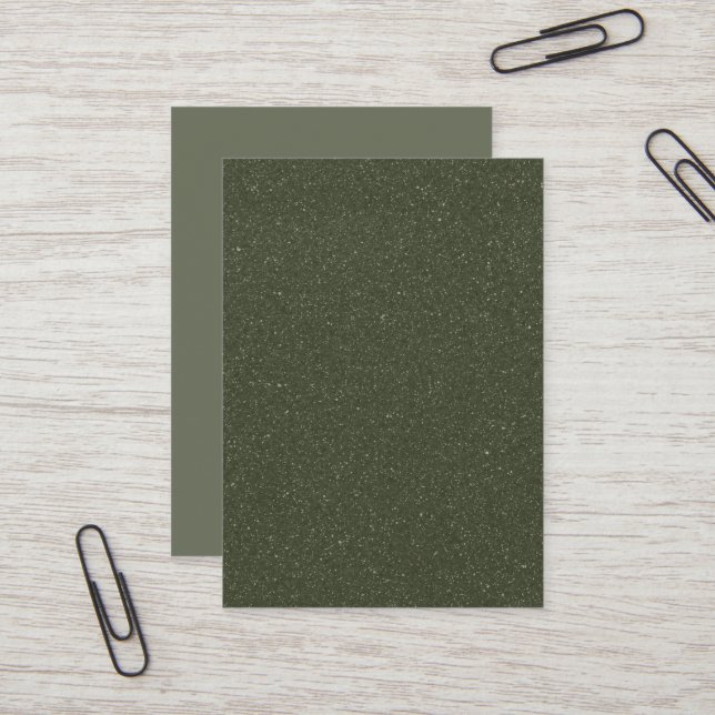 Moos Green Textured Business Card Visitenkarte (Vorderseite/Rückseite Beispiel)