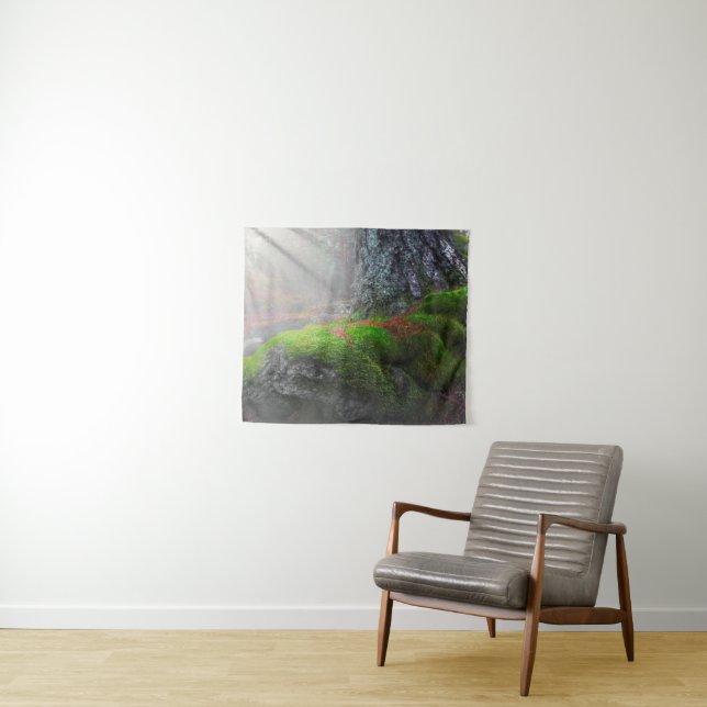 Moos im Wald Wandteppich (Beispiel (Horizontal))