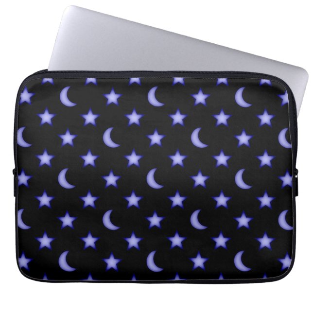 Moos und Sternmuster Laptopschutzhülle (Vorderseite)