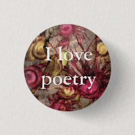 Moosbeer"ich Liebe-Poesie-" Knopf Button