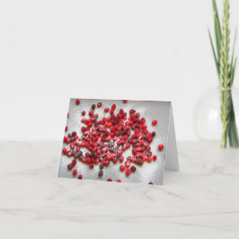 Moosbeeren und Zucker Feiertagskarte