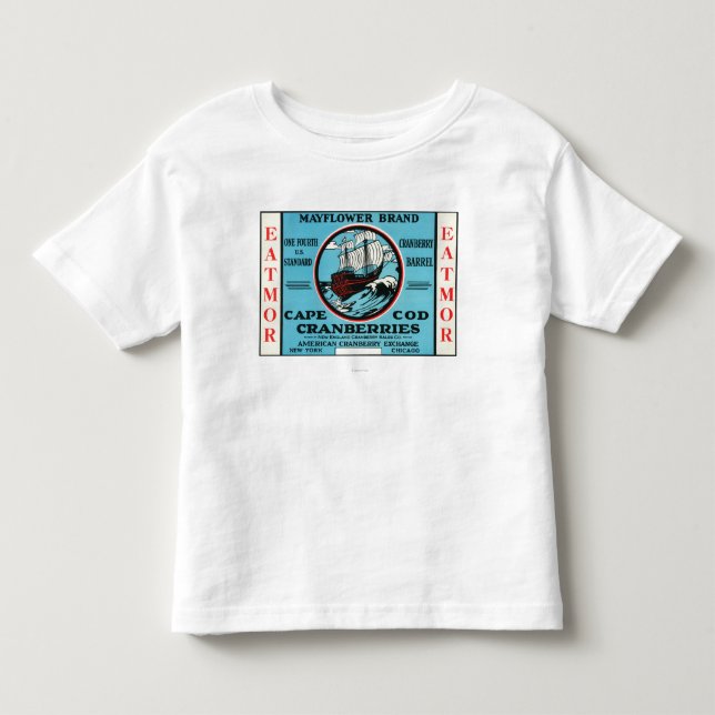 Moosbeermarke Cape Cods Mayflower Eatmor Kleinkind T-shirt (Vorderseite)