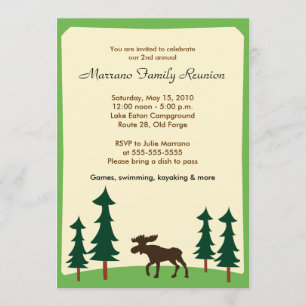 MOOSE Adirondack Lodge 12x18 Party Einladung