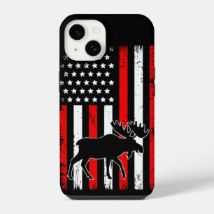 Moose American Flag iPhone 14 Hülle