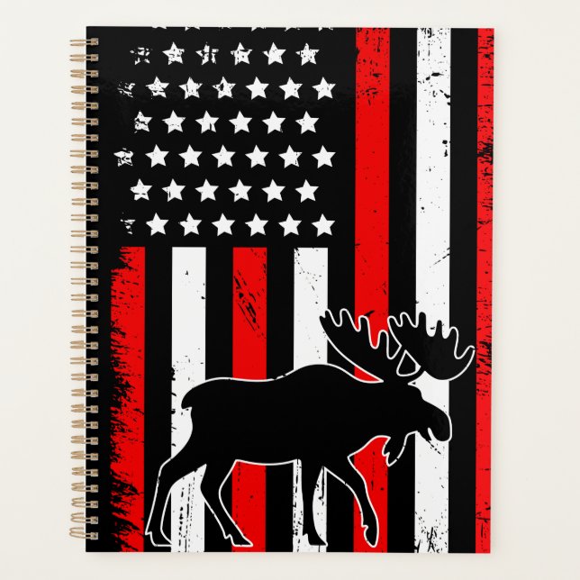 Moose American Flag Planer (Vorderseite)