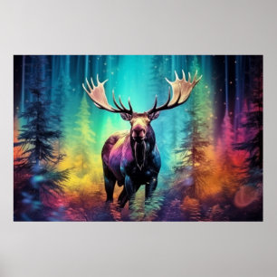 Moose Animal Wildlife Wilder Wilde Poster