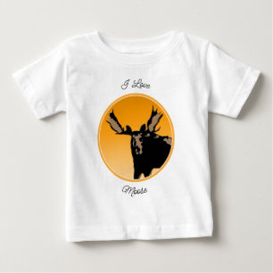 Moose at Sunset - Original Wildlife Art Baby T-shirt