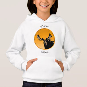 Moose at Sunset - Original Wildlife Art Hoodie