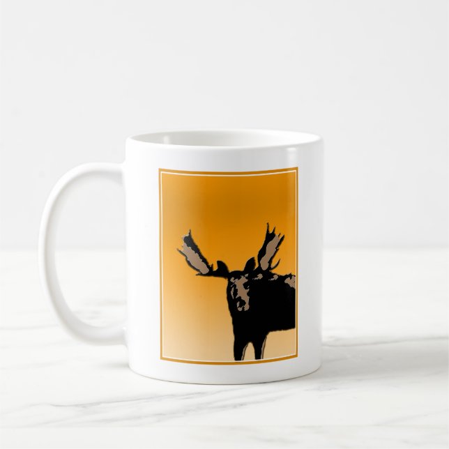 Moose at Sunset - Original Wildlife Art Kaffeetasse (Links)
