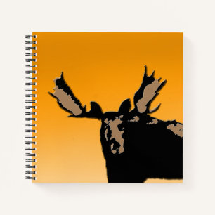 Moose at Sunset - Original Wildlife Art Notizbuch