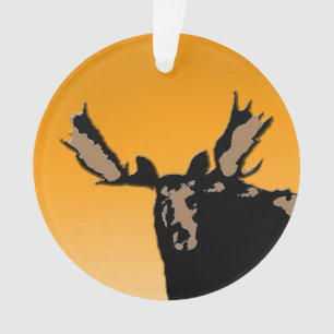 Moose at Sunset - Original Wildlife Art Ornament