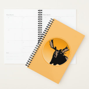 Moose at Sunset - Original Wildlife Art Planer