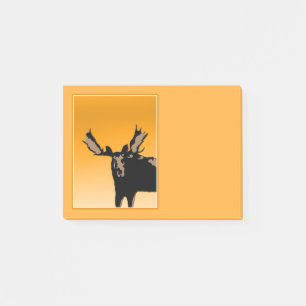 Moose at Sunset - Original Wildlife Art Post-it Klebezettel