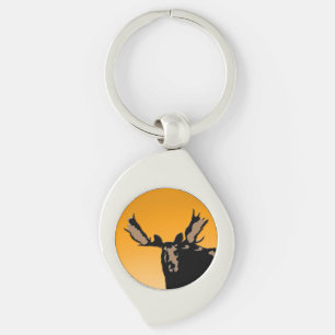 Moose at Sunset - Original Wildlife Art Schlüsselanhänger