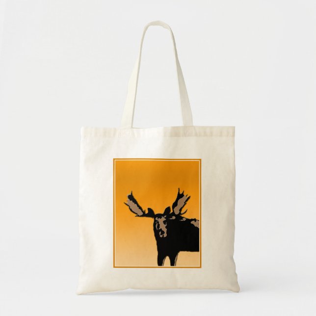 Moose at Sunset - Original Wildlife Art Tragetasche (Vorne)