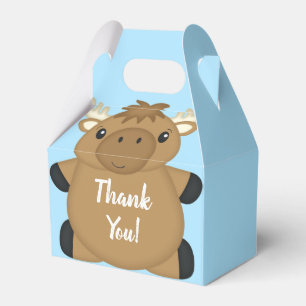 Moose Baby Shower Blue Boy Geschenkschachtel