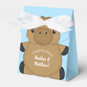 Moose Baby Shower Blue Geschenkschachtel
