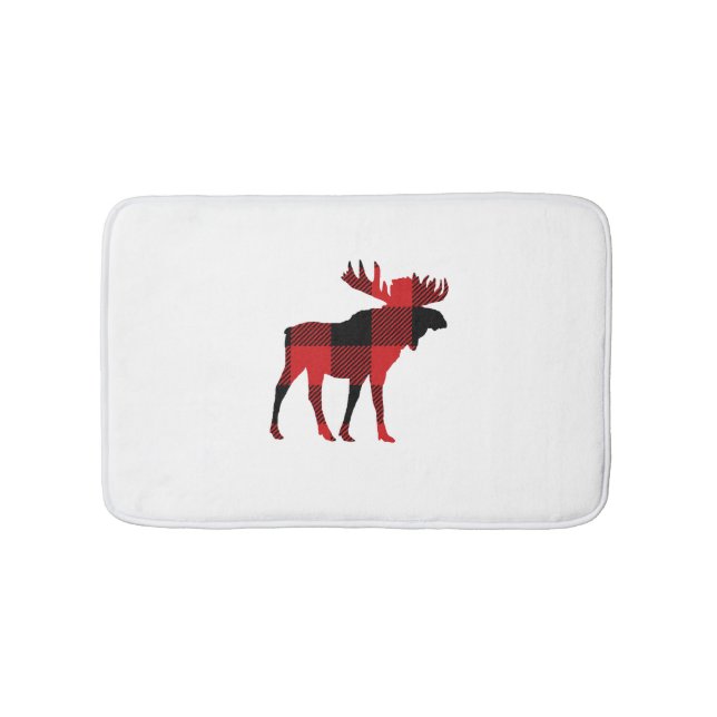 Moose Buffalo Karo Bassmatte Badematte (Vorderseite)